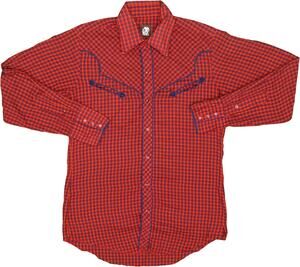 80s Karman Western Check Plaid Shirt XS
